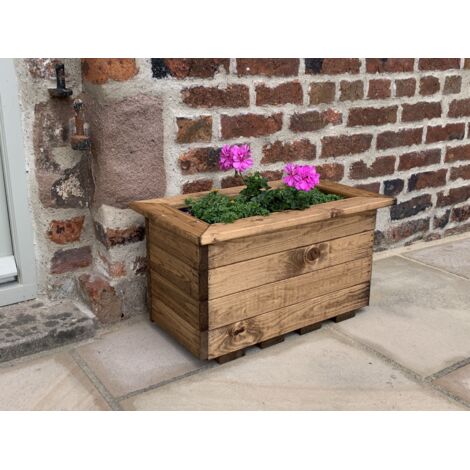Charles Taylor Wooden Regular Trough Planter Flower Shrub Tree Pot