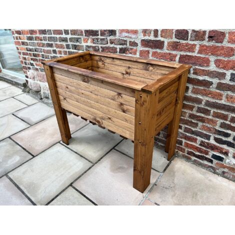 Charles Taylor Wooden Somerford Deep Root Planter Raised Trough Bed Extra Large