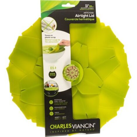 Charles Viancin ARTICHOCKE 28 cm Silikon-Deckel Grün