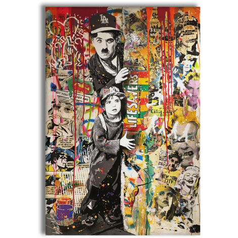 Charlie Dream -  Quadro Canvas Contemporaneo su telaio in legno - Misura: 70x100 cm