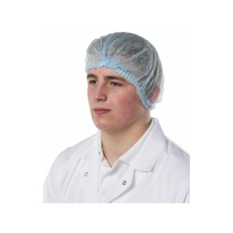 Charlotte cheveux Jetable bleue en Polypropylène, taille Unique, pour  pour Industrie alimentaire ( Prix pour Paquet de 100 )