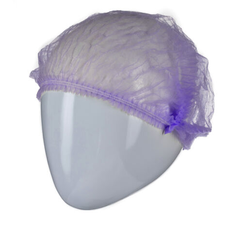 Charlotte cheveux Jetable, Pourpre en Polypropylène taille unique pour Industrie alimentaire ( Prix pour Boîte de 100 )