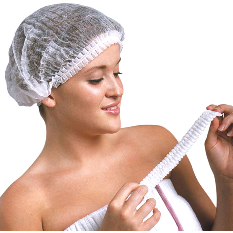Ahlsen Charlottes jetables pour cheveux 100 Pièces (Blanc) - Bouffants respirants et résistants Masque de protection