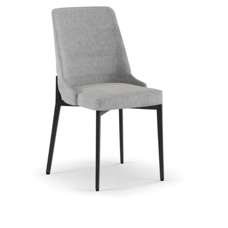 Charm, Set di 4 sedie in tessuto Grigio Chiaro (48cm X 58.5cm H. 89cm)  Duzzle