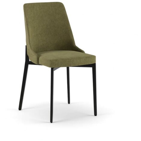 Charm, Set di 4 sedie in tessuto Verde (48cm X 58.5cm H. 89cm)  Duzzle