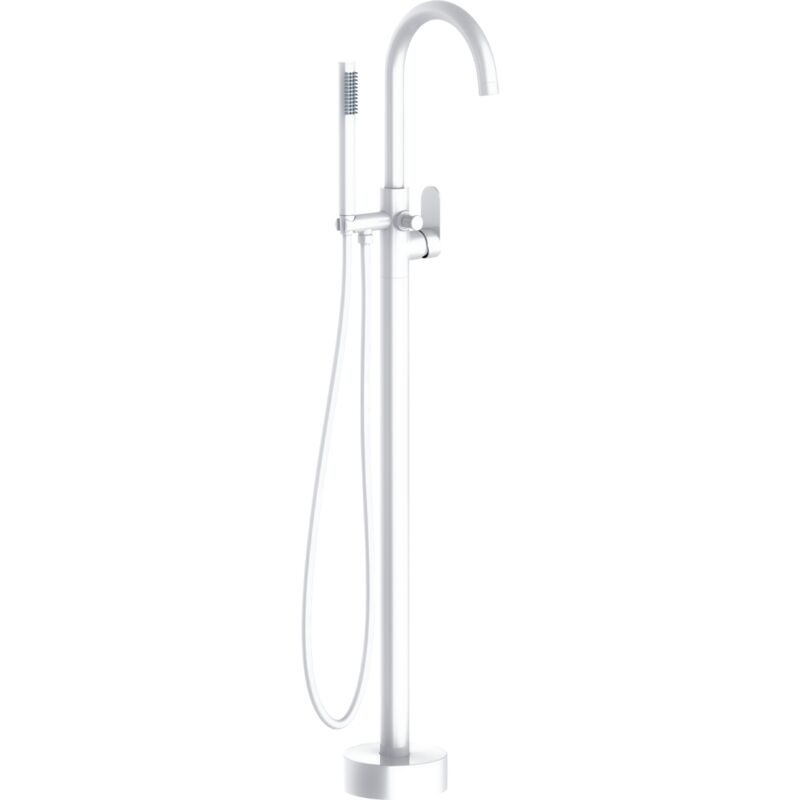 Charme ii Colonna meccanica a pavimento bianco opaco per vasca freestanding - Essebagno