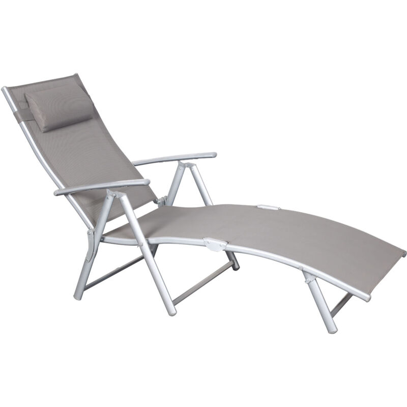Frankystar - Charme - Lit de soleil pliable en aluminium et textilène