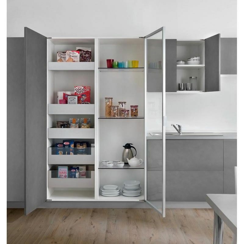 Charnière air - Amortisseur : Sans - Push : Oui - Décor : Titanium Salice