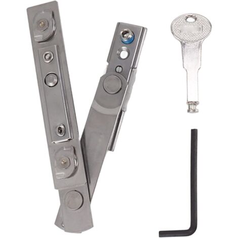 Charnière à Battant Dissimulée en Acier Inoxydable, Serrure de Fenêtre à L'épreuve des Enfants, Mise à Niveau de la Technologie D'isolation du Pont D'isolation Conception (Largeur de fente de 14 mm)