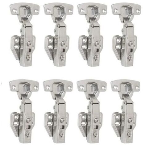 Charnière à fermeture amortie 110° – Ø 35 mm – Épaisseur de porte 16-20 mm – Lot de 8 unités