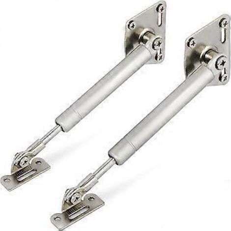 Charnière à ressort à gaz 100 N/22 lb à fermeture amortie, couvercle à fermeture douce, ouverture en douceur, pour placard de cuisine, armoire ou bureau, lot de 2