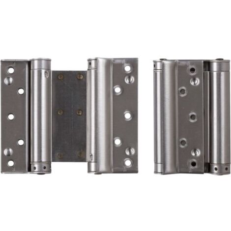 Groom – Charnière à ressort inox double action – Lot de 2 – 125 mm hauteur – 780 mm largeur – Testée 200 000 cycles – Silencieuse avec bagues auto-lubrifiantes