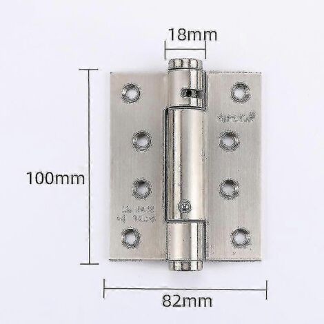 Charnière à ressort invisible avec amortisseur de fermeture automatique, ferme-porte automatique, porte cachée, fil d'acier de 10 cm (4 pouces)