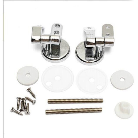 Charniere Abattant, Lot de charnières de rechange pour lunette WC avec fixations en alliage de zinc