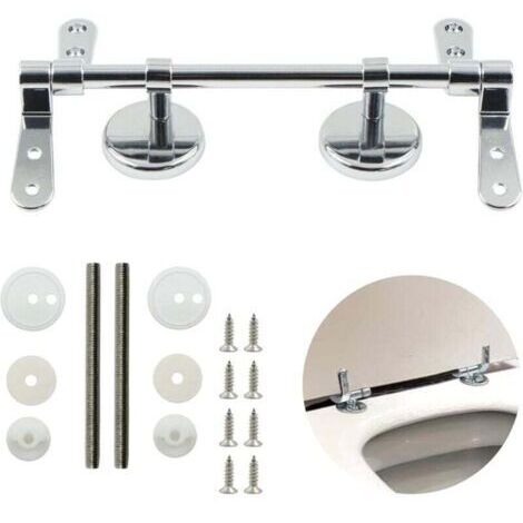 Charniere Abattant Wc CharnièRe Fixation Inox - Remplacement SièGe Toilette CharnièRes D'Abattant Acier Inoxydable Kit Pour Longue Fixe Fixations Convient Plupart Des Styles