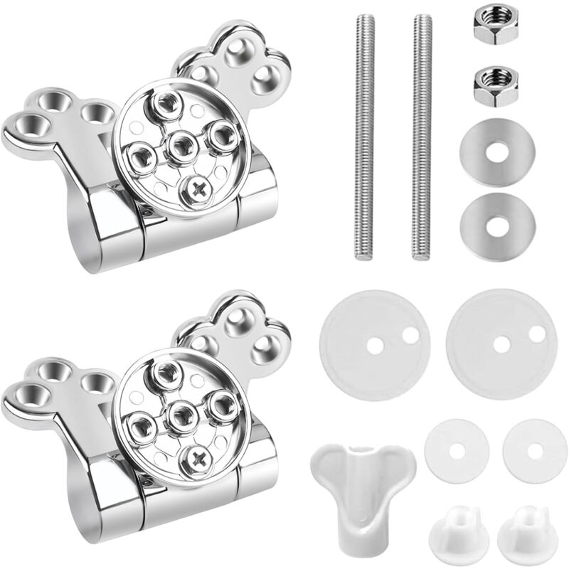 Charnière Abattant WC, Ensembles Fixation Abattant WC, Remplacement Des Charnières De Siège De Toilette, Fixations Remplacement WC Siège Charnière WC