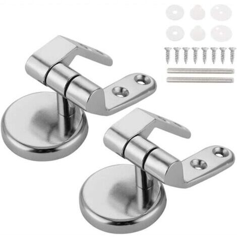 Charniere Abattant WC Fixations de Remplacement Charniere Abattant En Alliage De Zinc WC Siège Charnière pour bois Résine MDF Abattant WC