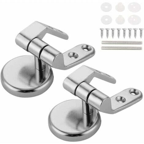 Charniere Abattant WC Fixations de Remplacement Charniere Abattant En Alliage De Zinc WC Siège Charnière pour bois Résine MDF Abattant WC