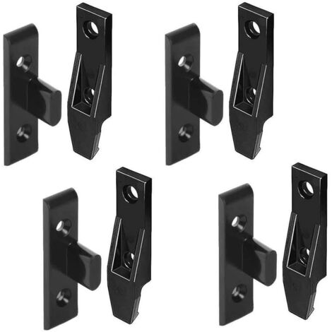 Charnière Connecteur de Panneau  Planche de Meuble, Armoire, Placard - Diamètre de Vis 4 mm, Matériel Résistant -100 à +135 ° C - Fixation sans Verrouillage - Plastique -4 Pcs