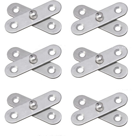 Charnière de fenêtre charnière en acier inoxydable axe central accessoires de quincaillerie pour portes et fenêtres (6 pièces)