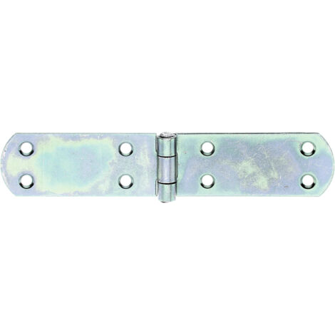 Charnière de malle robuste avec goupille rivetée – Acier passivé – 175 x 35 mm – Marque Alberts