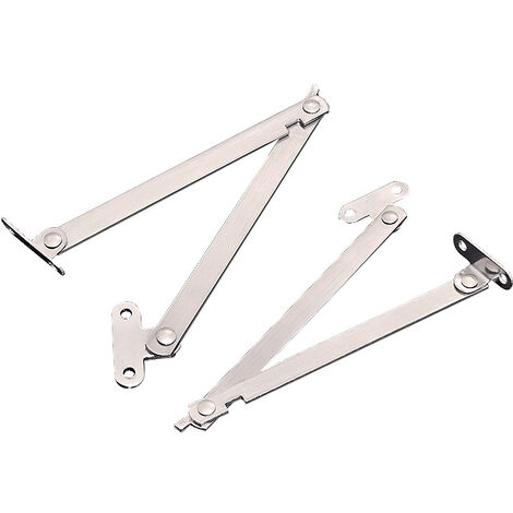 Charnière de meuble 4 pièces charnière de levage en métal support de charnière de meuble réglable charnière pliante argent pour porte fenêtre de placard