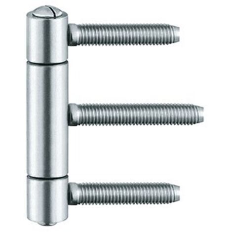 Charnière de porte 15 WF top zinc – Longueur 75 mm – Technique de roulement à glissière sans entretien – Pour portes en bois – Simonswerk
