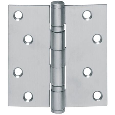 Charnière de porte à roulement à billes VA ktg.76x76mm DIN L/D avec axe extensible