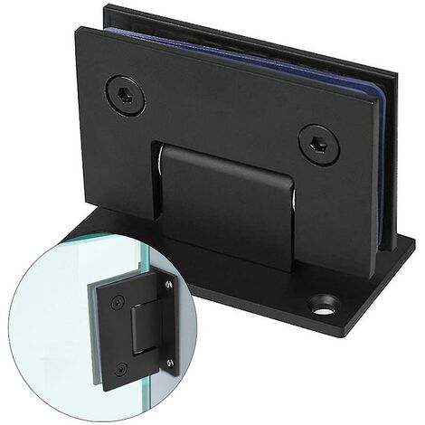 Charnière de porte de douche à 90 degrés avec kit de remplacement de vis en acier inoxydable pour porte de salle de bain et verre-BDD
