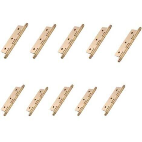 Charnière de porte de meuble/porte lumineuse, 75x40mm, laiton, 10 pcs,Charnières en cuivre, charnières, chaîne en caoutchouc, charnières en cuivre pour portes d'armoires