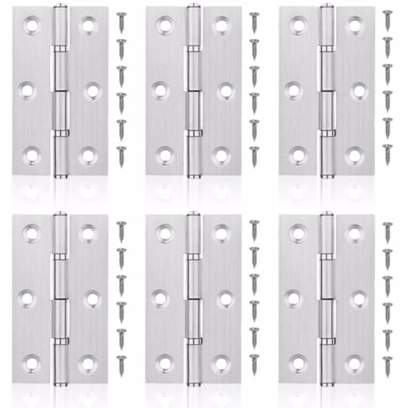 Charnière de porte en acier inoxydable élégante et facile à installer pour la sécurité de la maison avec des charnières plates en acier inoxydable