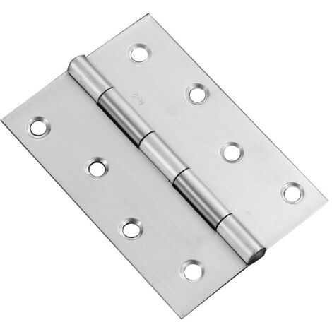 Charnière de Porte en Inox，2 Pcs Charnières De Porte Charnières Pliables Charnières Inox Épaisseur 3mm Paumelle，pour Portes massives intérieur (Silver，100X75mm)
