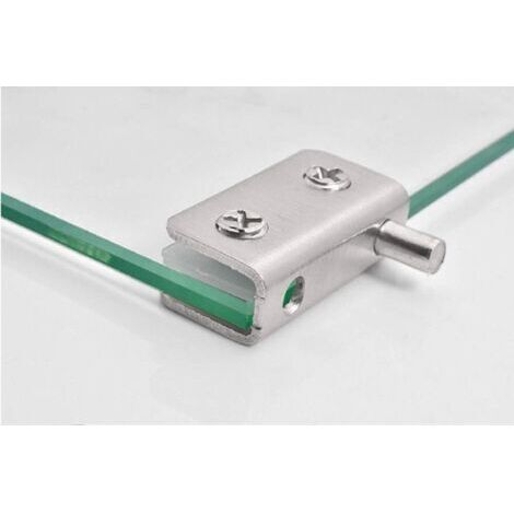 Charnière de porte en verre 2 pièces – Acier inoxydable – Pour verre 5-8 mm – Résistante à la corrosion – Installation facile