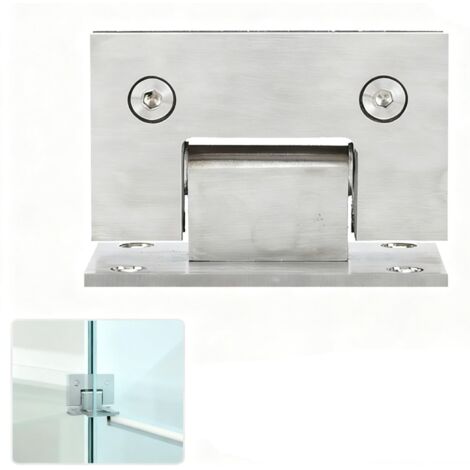 Charnière de Porte en Verre, Charnière Bidirectionnelle en Acier Inoxydable à 90 Degrés 9 x 5 x 5.4 cm pour Douche, Placard, Vitrine