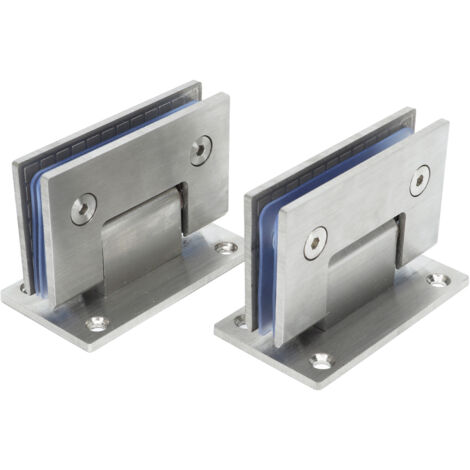 Charnière de porte en verre robuste à 90 degrés, 2 pièces, pince de porte de salle de bains en acier inoxydable Durable pour toilettes
