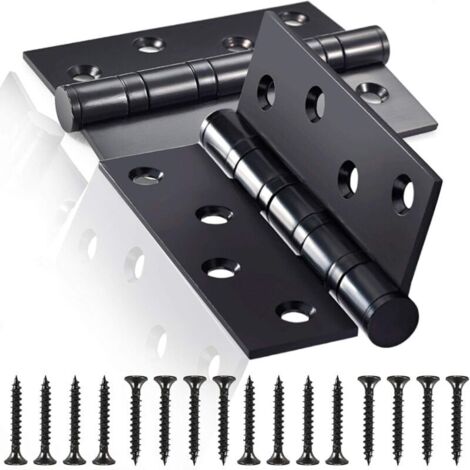Charnière de Porte Inox 2 Pièces - Charnière Pliable Acier Inoxydable 3mm pour Portes Massives Intérieures