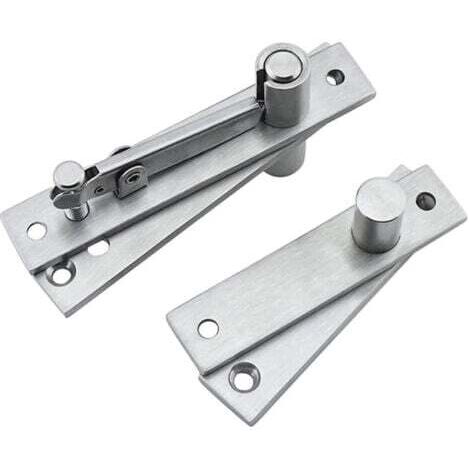 Charnière de Porte Pivotante Dissimulée, Charnière Rotative, Charnière de Pivot de Porte, Charnière de Porte Pivotante Haut et Bas, Acier Inoxydable pour Armoires, Penderies