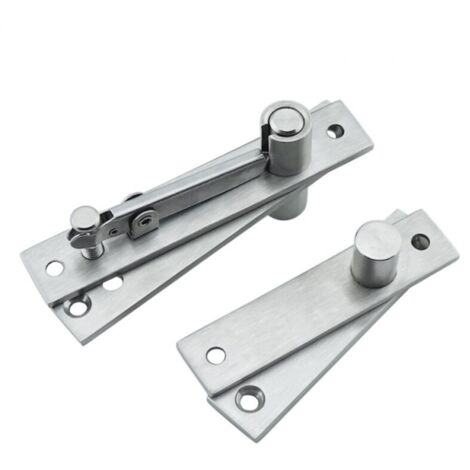 Charnière de porte, rotation à 360 degrés, charnières à axe de porte cachées, charnière de porte à pivot cachée, charnière à pivot pour portes en bois, acier inoxydable pour armoires, penderies