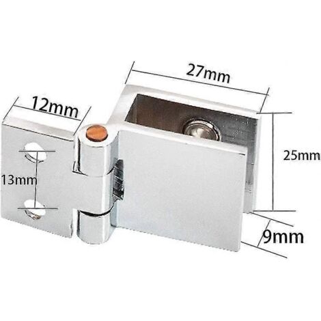 Charnière de porte vitrée, clip de fixation, charnière pour porte vitrée de placard de cuisine, vitrine, douche, support en acier inoxydable pour angle d'ouverture de porte de placard
