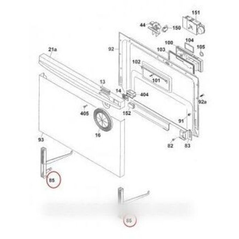 ROSIERES Charniere De Porte ( X1 ) Pour Lave Vaisselle  - 92994052