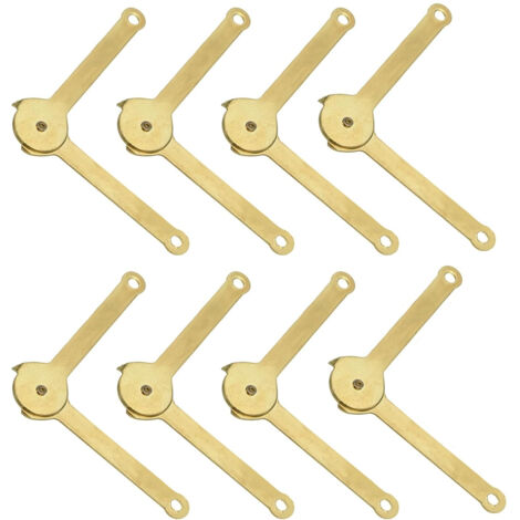 Charnière de Soutien de Couvercle , 8Pcs Charnière de Support de Couvercle en Métal, Rotative à 180 Degrés pour Armoire, Boîte à Bijoux, Décoration de Valise, Doré