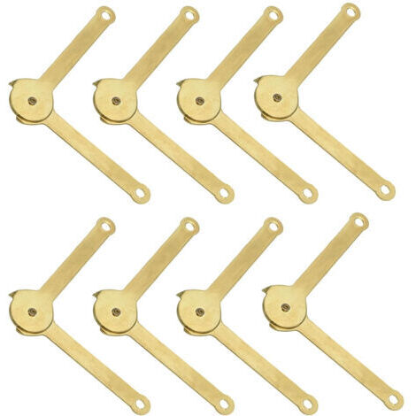 Charnière de Soutien de Couvercle , 8Pcs Charnière de Support de Couvercle en Métal, Rotative à 180 Degrés pour Armoire, Boîte à Bijoux, Décoration de Valise, Doré
