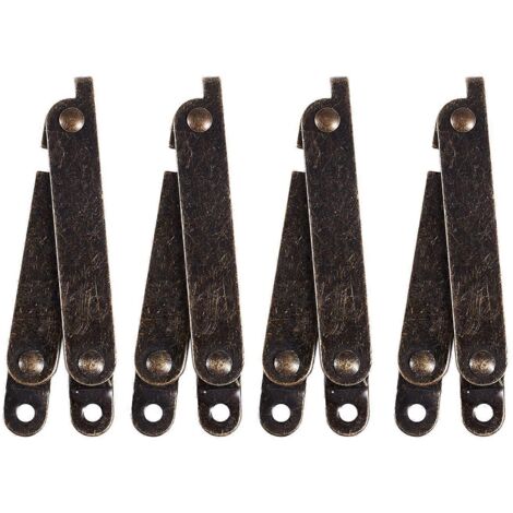 Charnière de support de couvercle pliant rotatif pour boîte à meubles, couleur bronze, lot de 4