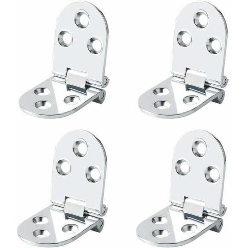 Charnière de table pliante, connecteur à bascule, accessoires de meubles en acier inoxydable, pliage à 180 degrés, 4 pièces argentées
