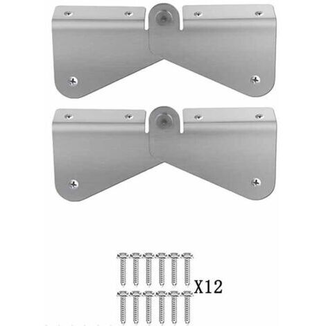 Charnière d'extension de descente pluviale, charnière rabattable en acier inoxydable avec vis pour une installation facile de gouttière (2 pièces)