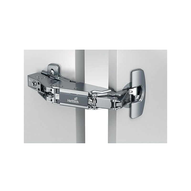 Hettich - Charnières Sensys non amorties - 165° - à visser - entraxe 52 - coudure 0 (B12,5)