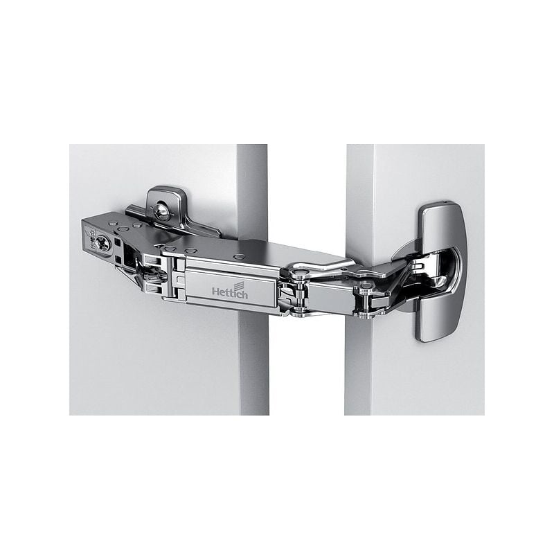 Hettich - Charnière Sensys 165° avec amorti encombrement zéro montage boitier à enfoncer entraxe 52 coudure 0 - 8657i