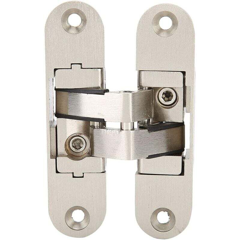 Charnière Invisible 180° Pour Porte Pliante & Porte Placard - En Alliage de Zinc, Réglage 3D, Charge Maxi 40kg (4 Pièces, 95mm)