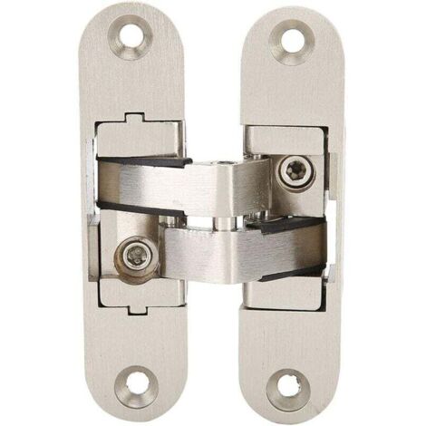 Charnière Invisible 180° Pour Porte Pliante & Porte Placard - En Alliage de Zinc, Réglage 3D, Charge Maxi 40kg (4 Pièces, 95mm)