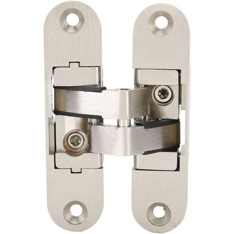 Charnière Invisible 180° Pour Porte Pliante & Porte Placard - En Alliage de Zinc, Réglage 3D, Charge Maxi 40kg (4 Pièces, 95mm)